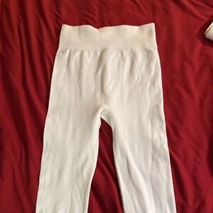Elegant White High-Waisted Leggings